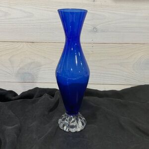 Vintage 1960-70s Blue ASEDA GLASS Vase From Sweden Scandinavia (Retired Item)